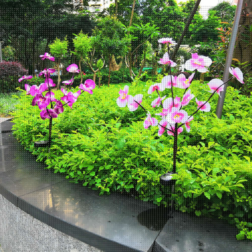 Lighteme 2 Pack Solar Orchid Flower Lights -40 Flowers