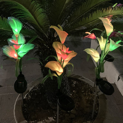 Lighteme 4 Pack Solar Common Calla Lamp Four Color LED