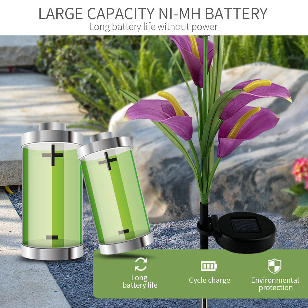 Lighteme 4 Pack Solar Common Calla Lamp Four Color LED