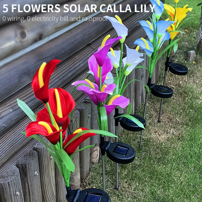 Lighteme 4 Pack Solar Common Calla Lamp Four Color LED