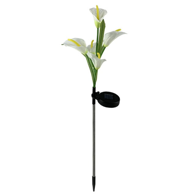 Lighteme 4 Pack Solar Common Calla Lamp Four Color LED