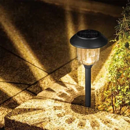Lighteme Solar LED Pathway Lights, Stainless Steel 12 Lumens (6 Pack)
