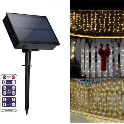 Guirlandes solaires à LED Lighteme Premium blanc chaud avec télécommande