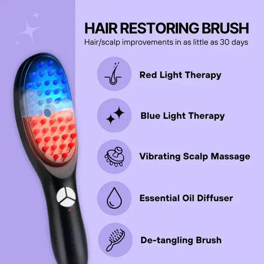 Peigne de massage électrique Lighteme pour cheveux - Améliore la santé et la brillance des cheveux 