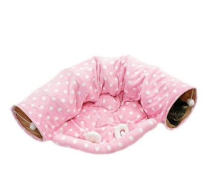 Lighteme Soft Cat Tunnel With Bed Mat (2 colors)