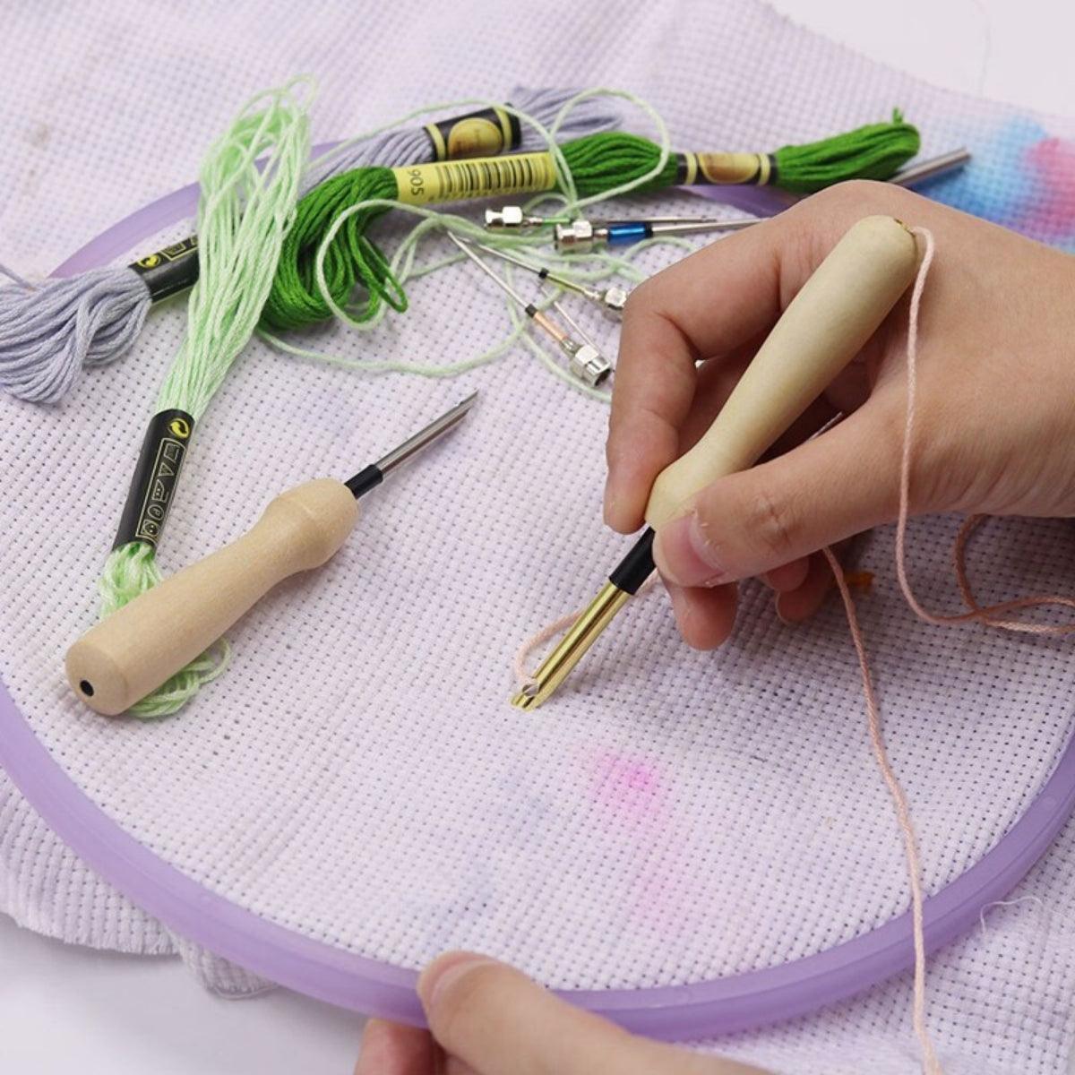 Kit de broderie à l'aiguille poinçonnée Lighteme Deluxe