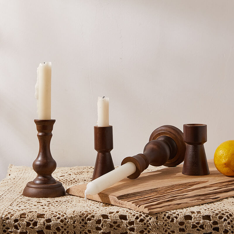 Lighteme Vintage Wooden Candle Holder