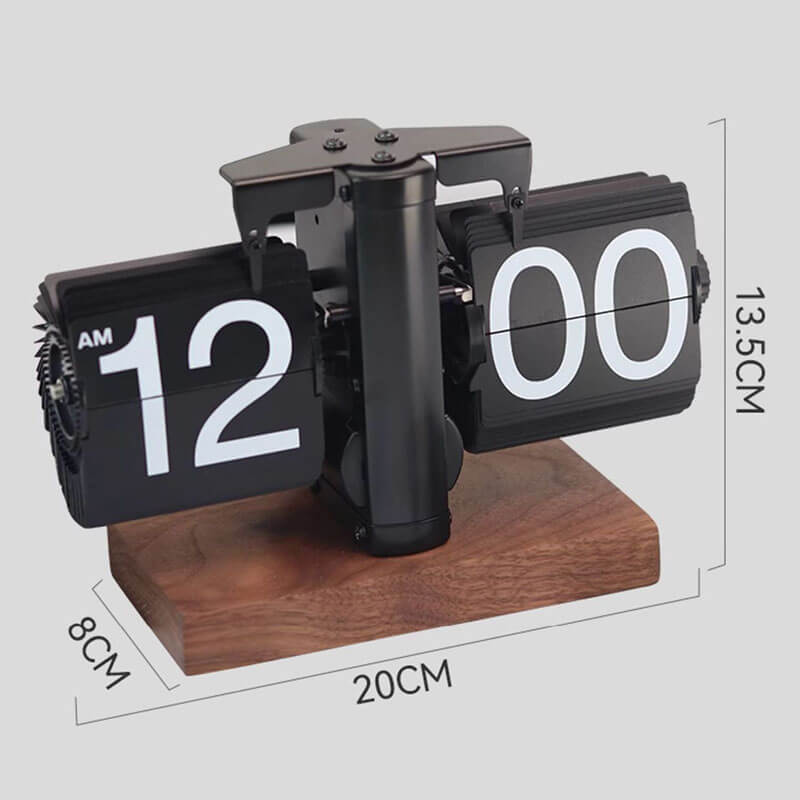 Lighteme Walnut Page Turning Clock