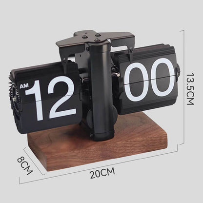 Lighteme Walnut Page Turning Clock