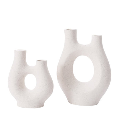Lighteme Creative White Ceramic Vase for Home Decoration