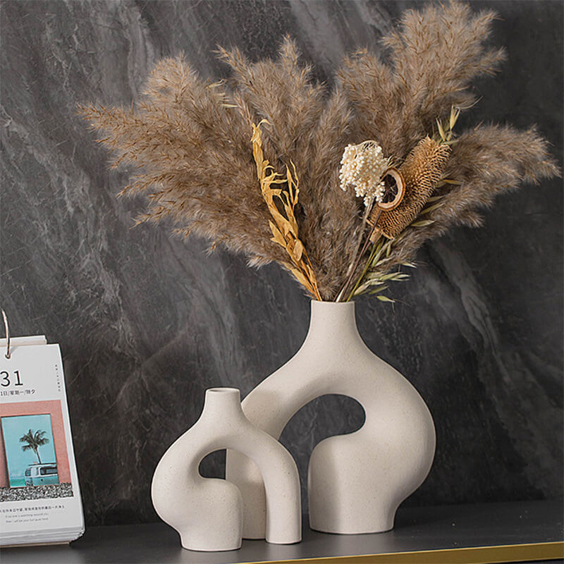 Lighteme Creative White Ceramic Vase for Home Decoration