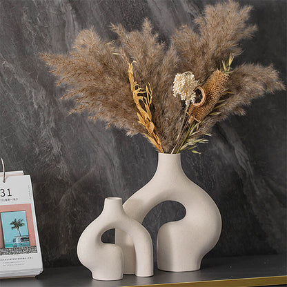 Lighteme Creative White Ceramic Vase for Home Decoration