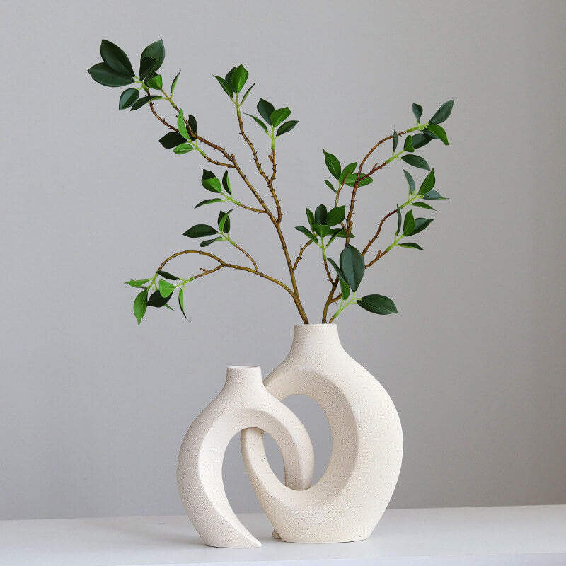 Lighteme Creative White Ceramic Vase for Home Decoration