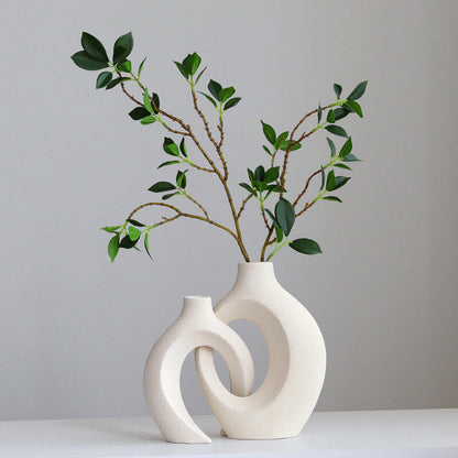 Lighteme Creative White Ceramic Vase for Home Decoration