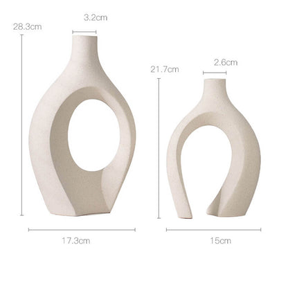 Lighteme Creative White Ceramic Vase for Home Decoration