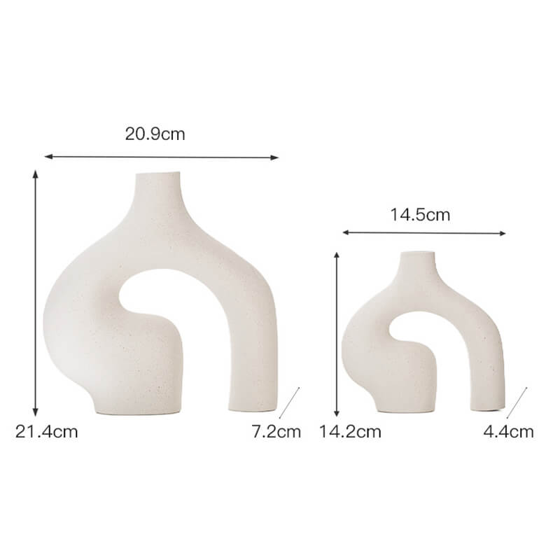 Lighteme Creative White Ceramic Vase for Home Decoration