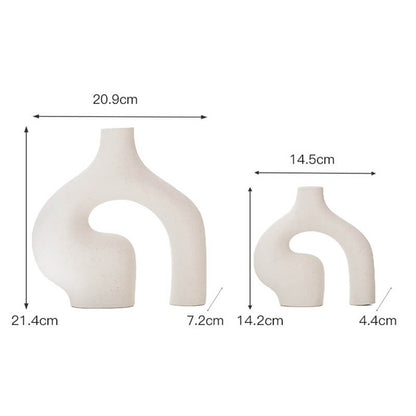 Lighteme Creative White Ceramic Vase for Home Decoration