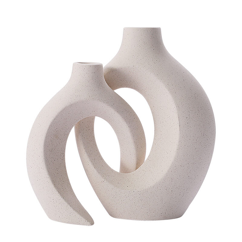 Lighteme Creative White Ceramic Vase for Home Decoration