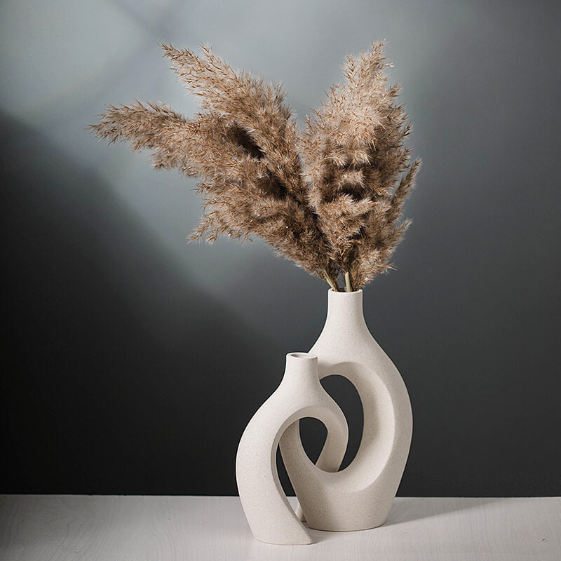 Lighteme Creative White Ceramic Vase for Home Decoration
