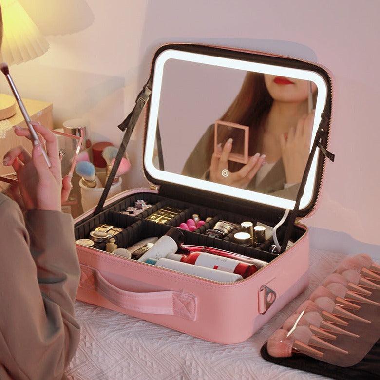Lighteme LED-Spiegel-Make-up-Reisekoffer