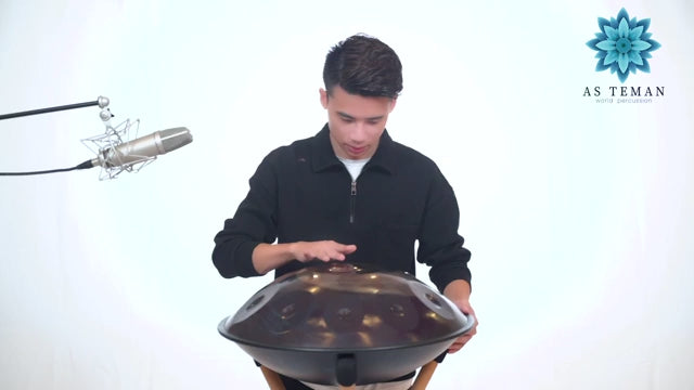 AS TEMAN Handpan Comet 10 Notes D Minor Scale Blue purple hangdrum with gift set