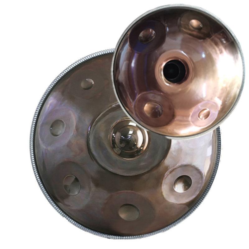 Lighteme Customized C#3 Minor Kurd / Celtic - Master Version / Standard Version High-end Stainless Steel Handpan Drum, Available in 432 Hz and 440 Hz, 22 Inch 9/10/11/12/14/16 Notes Professional Performances Percussion Instrument