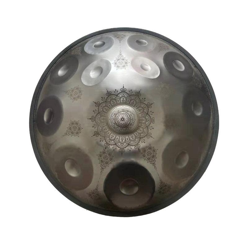 Lighteme Handmade Custom Mandala HandPan Drum D Minor Hijaz Scale 22 Inch 9/10/12 Notes Stainless Steel Percussion Instrument