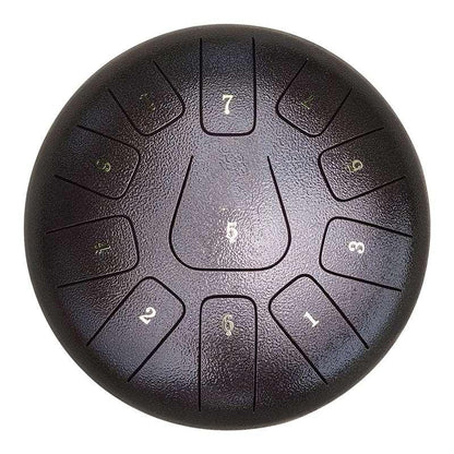 Lighteme Steel Tongue Drum | 12 Inch 11 Notes Tank Drum for Yoga & Meditation with gift set | Personalized Lettering