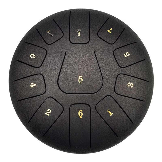 AS TEMAN Steel Tongue Drum | 12 Zoll 11 Töne Tanktrommel für Yoga & Meditation mit Geschenkset | Personalisierte Beschriftung
