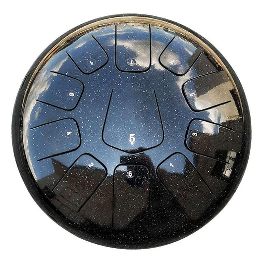AS TEMAN Steel Tongue Drum | Starry Sky Series Tanktrommel für Yoga & Meditation mit Geschenkset | Schwarz mehrere Größen