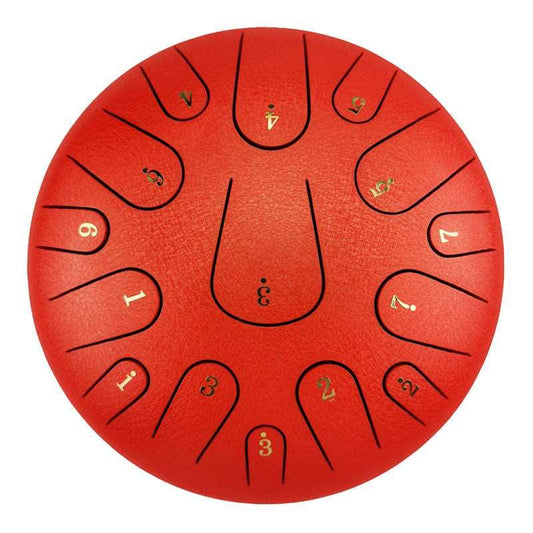AS TEMAN Steel Tongue Drum | 12 Zoll 15 Töne Tanktrommel für Yoga & Meditation mit Geschenkset | Personalisierte Beschriftung