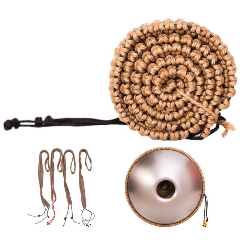 Lighteme Hand Braided Decorative Rope For Handpan Drums - Hemp on the outside, Nylon on the inside