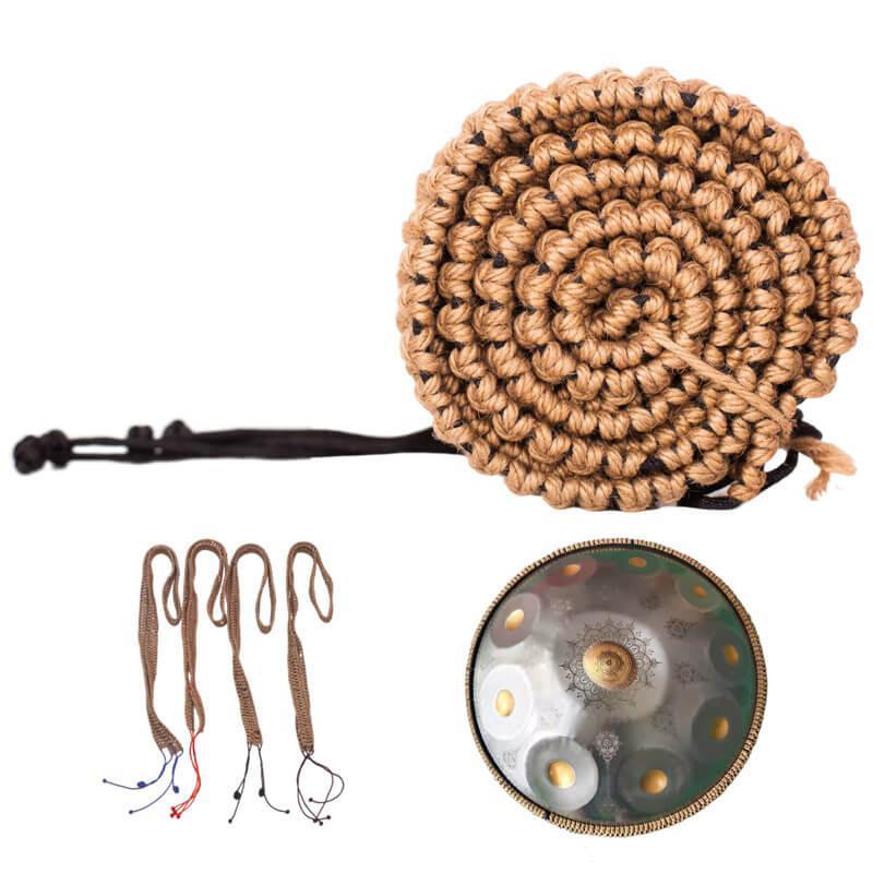 Lighteme Hand Braided Decorative Rope For Handpan Drums - Hemp on the outside, Nylon on the inside