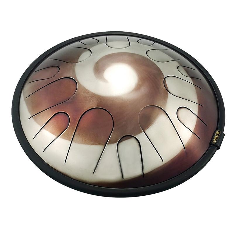 Lighteme Steel Tongue Drum | Comet Universe Series Tank Drum for Yoga & Meditation with gift set | 14 Inch 14 Notes Brown