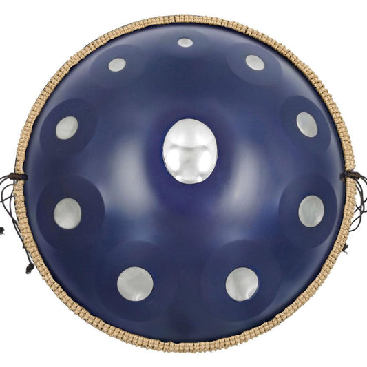 MiSoundofNature Nitridstahl Handpan Drum Proton 22 Zoll 10 Töne d-Moll Kurd Scale Hangdrum