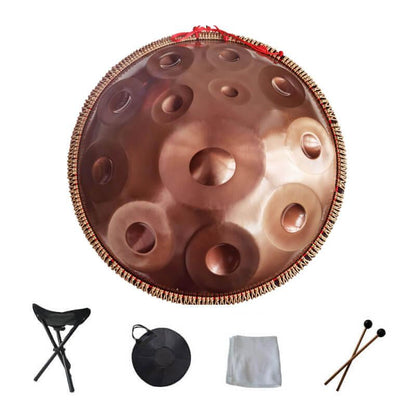 Lighteme 22 Inches 12 Notes D Minor (F Major) Stainleacss Steel Handpan Drum With Rope