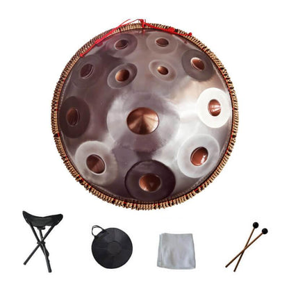 Lighteme 22 Inches 12 Notes D Minor (F Major) Stainleacss Steel Handpan Drum With Rope