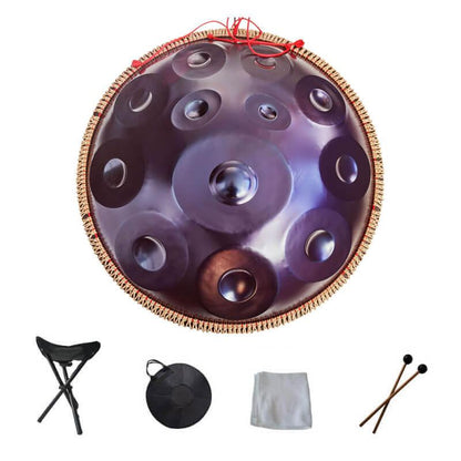Lighteme 22 Inches 12 Notes D Minor (F Major) Stainleacss Steel Handpan Drum With Rope
