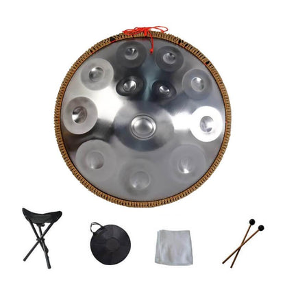 Lighteme 22 Inches 12 Notes D Minor (F Major) Stainleacss Steel Handpan Drum With Rope
