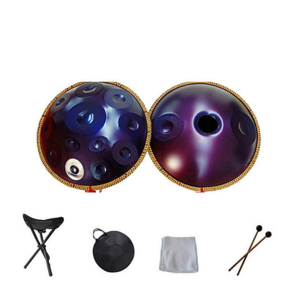 22 Zoll 14(12+2) Noten Kurd D-Moll (F-Dur) Edelstahl Handpan Drums mit Seil