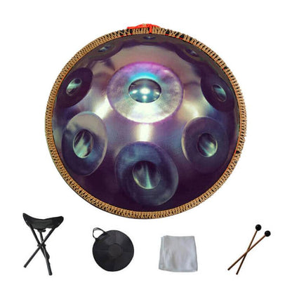 Lighteme 22 Zoll 9 Noten D-Moll Handpan-Trommel aus Edelstahl mit Seil