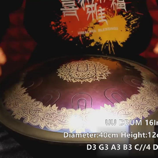 Lighteme 14/16/18 In 9/10/11 X 2 Notes Koi Titanium Alloy Steel UU Tongue Drums in 432 440 Hz - C/D Minor, D/E Major, Celtic, Aeolian, Arab/Chinese/Japanese Mode