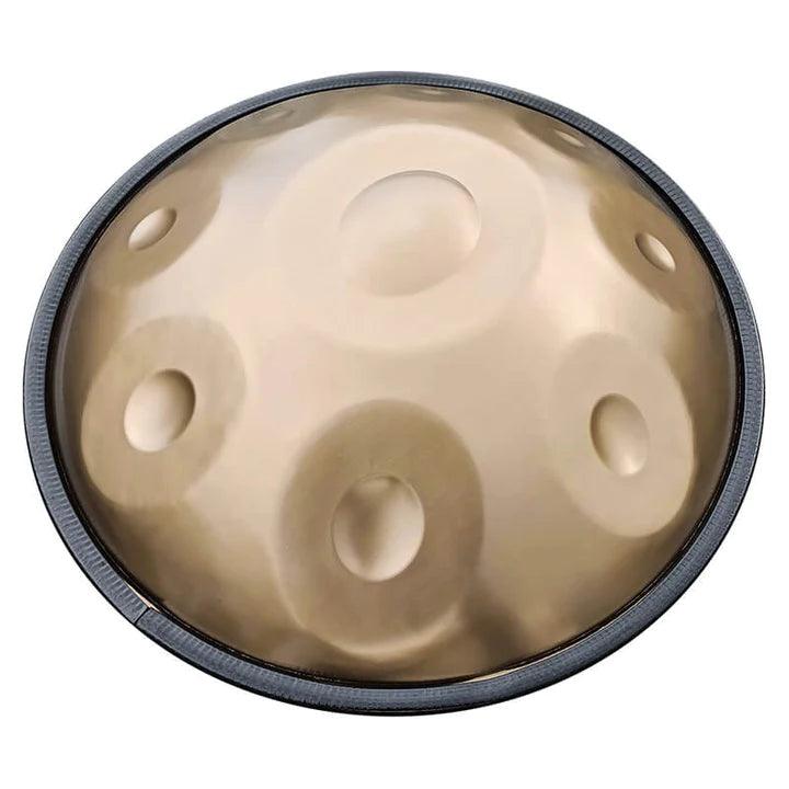 Lighteme STL Handpan Drum Mini 18 Inches Pure Golden 9 Notes G minor Hangdrum
