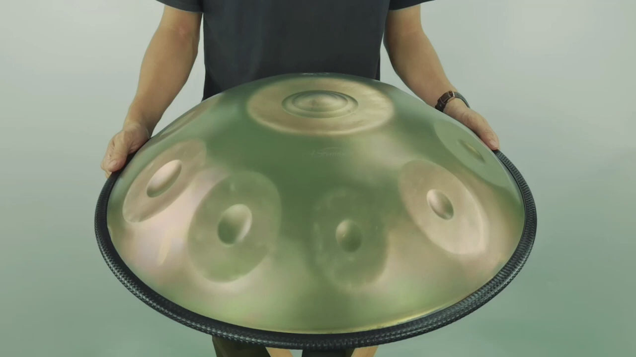 AS TEMAN Handpan Resident Evil 10 Notes D Minor Scale Green hangdrum with gift set
