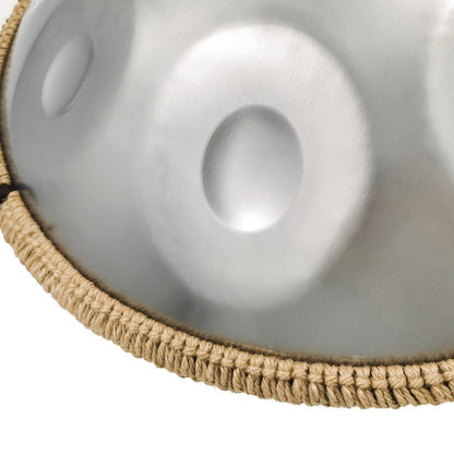 Lighteme Edelstahl Handpan Drum Sterling Silber 22 Zoll 10 Noten d-Moll Kurd Scale Hangdrum