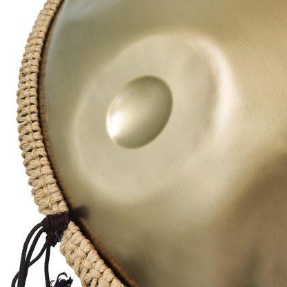 Lighteme STL Handpan Drum Pure Golden 22 Inches 9 Notes D Minor Kurd Scale Hangdrum