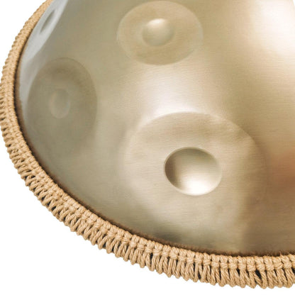 Lighteme Edelstahl Handpan Drum Pure Golden 22 Zoll 11 Noten d-Moll Kurd Scale Hangdrum