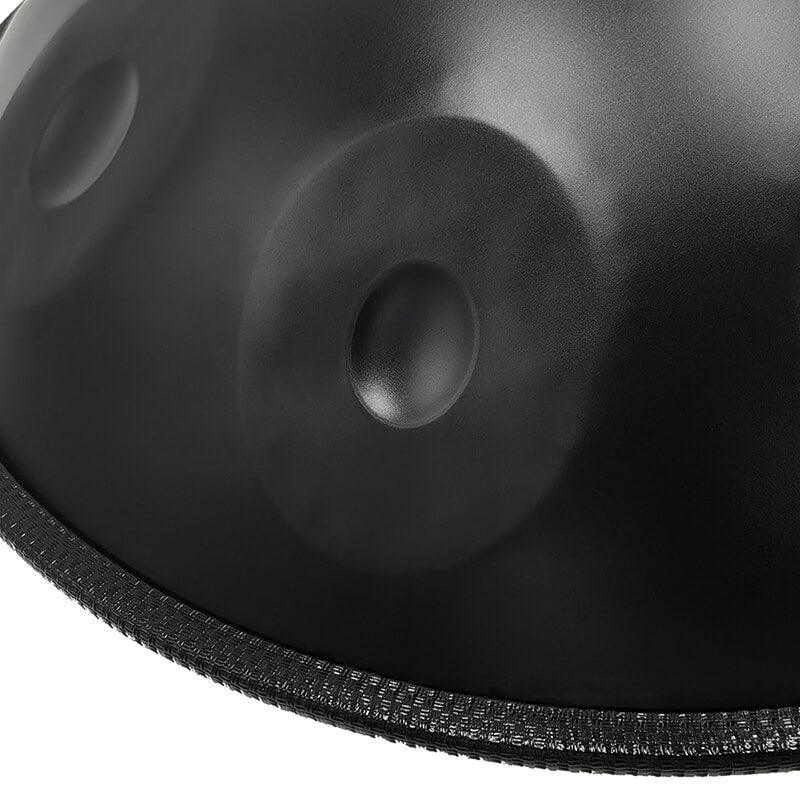 Lighteme As Teman Handpan Pure Black 10 Notes D Minor Scale Hangdrum with gift set