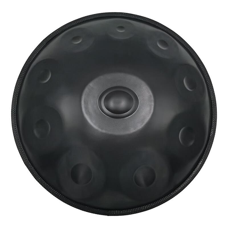 Lighteme As Teman Handpan Pure Black 10 Notes D Minor Scale Hangdrum with gift set