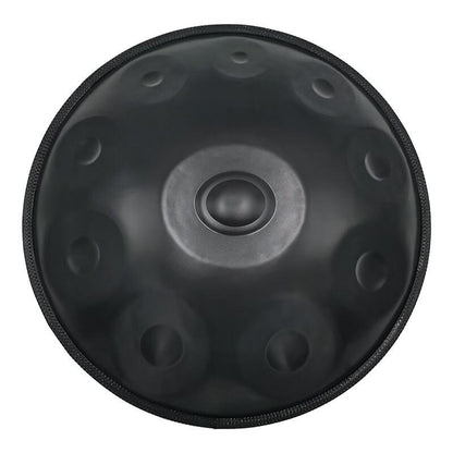 Lighteme As Teman Handpan Pure Black 10 Notes D Minor Scale Hangdrum with gift set